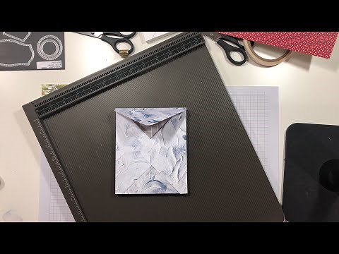 How to make a custom box envelope for thick greeting cards using the Stampin Up Simply Scored Tool.