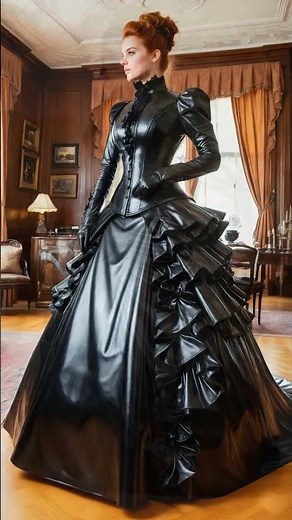 Leather Bustle Dresses | A Modern Take on Victorian Fashion #victorian #leather #fashion