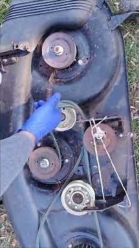 Installing a deck belt on a 46" Craftsman 917.273021Garden Tractor