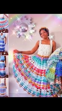 Crochet Maxi Skirt Details