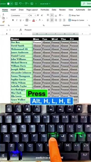 Keyboard_shortcut_to_select_all_same_data_in_MS_Excel_#learning keyword#excel@zinctech