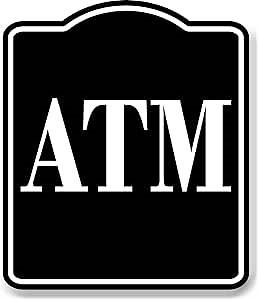 Atm BLACK Aluminum Composite Sign, 20"x24"