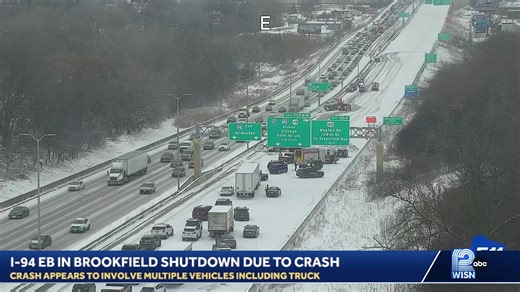 Crash appears to involve multiple vehicles including truck | WISN 12 NEWS