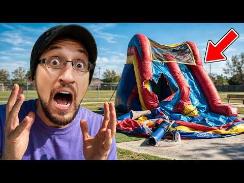 Our GIANT Inflatable Slide Adventures Gone Wrong! | FV Family