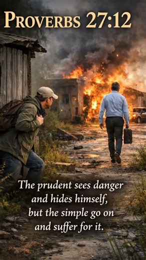 Proverbs 27:12 - The prudent sees danger and hides himself, but the simple go on and suffer for it.