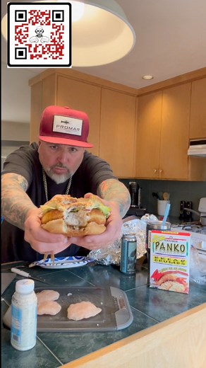 1.8K views · 999 reactions | The original Halibut burger(Butt burger) #halibut #originalrecipe #spearfishing #fish #scuba #diving #Sustainability #foodie #fishsandwich | Brent Mitsch | Facebook