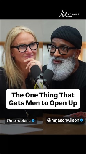 The Mel Robbins Podcast on Instagram: "If there’s a man in your life who’s shut down — a partner, son, brother, or dad — bestselling author and mentor @mrjasonowilson says the first thing you need to know is this: it’s not about you. Most men are taught from a young age that showing emotion makes them weak. So they hide it. Your job isn’t to fix him… It’s to create an opening. That might mean sending him a clip or an article that hits home and letting him take it from there. Like this podcast!! 