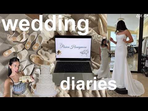 Wedding Diaries 🕊️ food & cake tasting, 2nd dress shopping, honeymoon, & bridal shoe haul!!