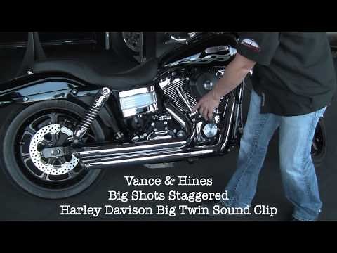 Vance and Hines Big Shot Staggered Exhaust Harley Davidson Sound Clip