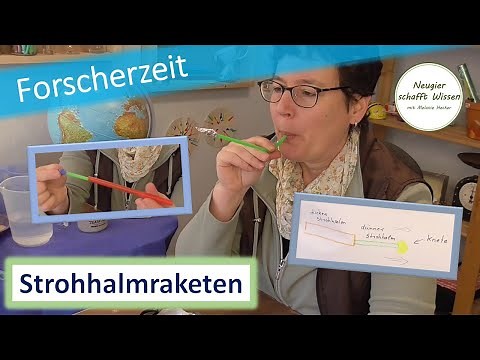 Strohhalmrakete bauen | einfache Experimente | für Zuhause | für Kinder | mit Luft