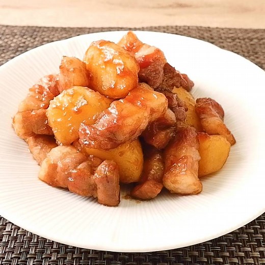 豚バラブロックとじゃがいもの甘辛照り煮 作り方・レシピ | クラシル