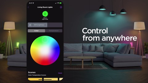 Roku Smart LED Light Strip+, 32.8ft - Color Options with Adjustable Brightness & Temperature - Peel & Stick WiFi Smart Strip Lights Works Voice, Alexa & Google Assistant - Smart Home Product