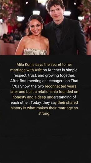 Mila Kunis Reveals the Secret Behind Her Marriage to Ashton Kutcher