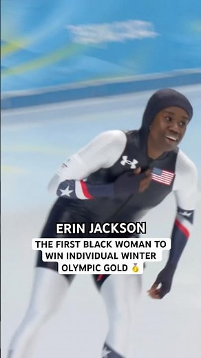 Erin Jackson becomes the first Black woman to win individual #WinterOlympics gold