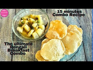 Ultimate Bengali Breakfast Combo- Luchi & Sada Aloor Tarkari in 15 minutes #ASMR