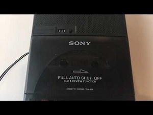 Sony TCM 929 Portable Cassette Player Recorder With Adapter