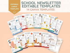 Editable School Newsletter Template, Newsletter Bundle, Monthly Newsletter, Email Template, Parent Communication, Teacher Resources, PTA - Etsy