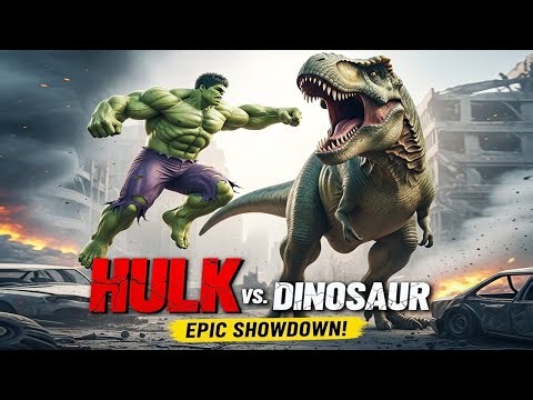 🔥 Hulk vs Dino battle | Full 3D Animated Movie | Epic Battle in the Jungle | Ultimate Monster Fight