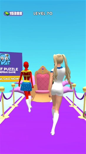 🤍 Moonlight Angel Dress Up & Girl Run Gameplay #shorts @AndroidGamesdx