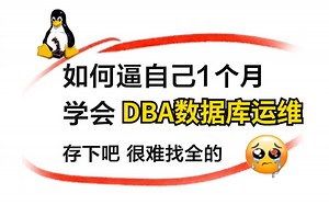 【DBA数据库精华版教程】哭了，现在才知道，原来linux运维得这么学！！！
