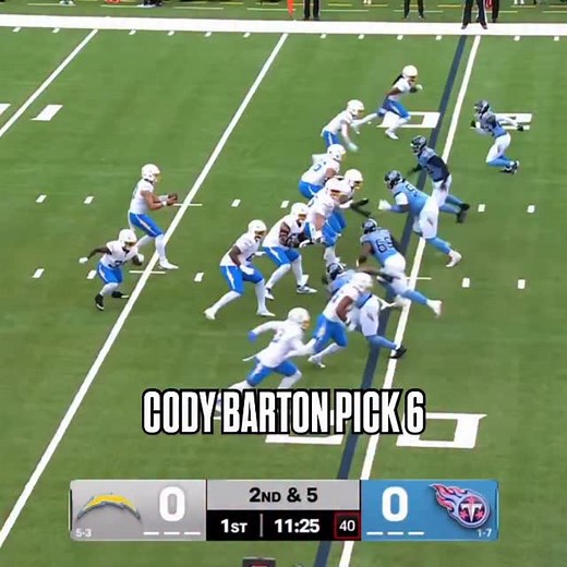 THE TITANS SCORE FIRST OFF A HERBERT INT 🎥 @nfl from Arye Pulli | Bussin’ With The Boys