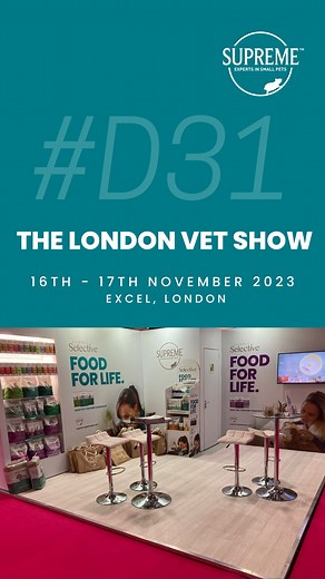 We are back at The London Vet Show ExCeL London from 16-17 November. See us at stand D31 to pick up your FREE goody bag and enter our giveaway to win a set of Apple AirPods Pro. 🗣️​ Molly Varga Smith RCVS recognised Specialist in Zoo and Wildlife Medicine and Veterinary Advisor to Supreme Petfoods, will be presenting a talk on November 16th, entitled ‘Hop, skip, surgery: optimising the perioperative care of small herbivores’. Joining Molly to deliver the presentation will be Craig Tessyman RVN 