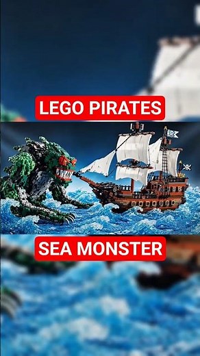 LEGO Pirate Ship vs Sea Monster ⚔️ Animation #legostopmotion #legoanimation #legopirates #legoboat