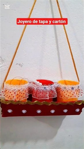 Joyero con tapas recicladas #diy #ideascreativas #hechoamano