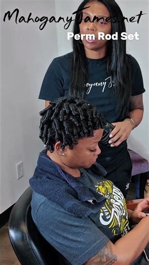Perm Rod Set on Natural Hair 😍