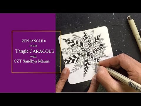 How to create Zentangle with tangle CARACOLE