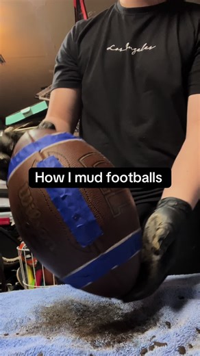 How to mud footballs #footballtiktok #leather #dmv