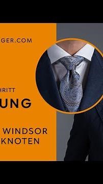 Krawatte binden: Doppelter Windsor Krawattenknoten für Anfänger [POV]