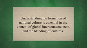 Formation of national culture