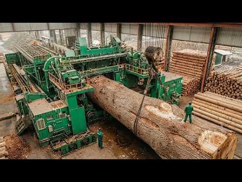 Inside the Largest Wood Sawmill Factory – How Plywood Is Made From Logs to Table (Full Process)