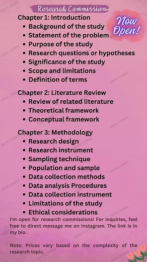 HI I'M SNOW, I'M OPEN FOR RESEARCH COMMISSIONS. For inquiries, kindly send me a direct message on Instagram. You can find the link in my bio! ig: snow_comms #researchcommision #acadserviceph #commisionopen #acadservices #commisionopen #commissionsopen2024 #academiccommissionsph #commission #acadserver #acadservice #fyp #foryoupage