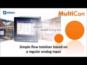 MultiCon CMC Application – Simple flow totalizer based on a regular analog input