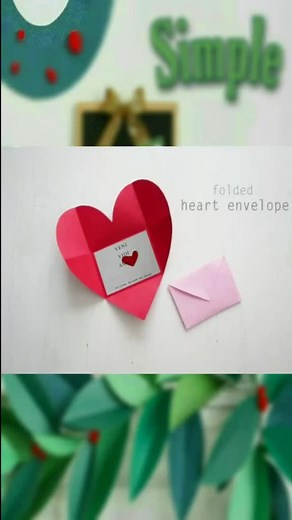 Easy DIY Folded Heart Envelope Tutorial