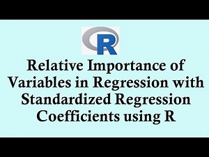 Relative Importance of Variables in Regression with Standardized Regression Coefficients using R