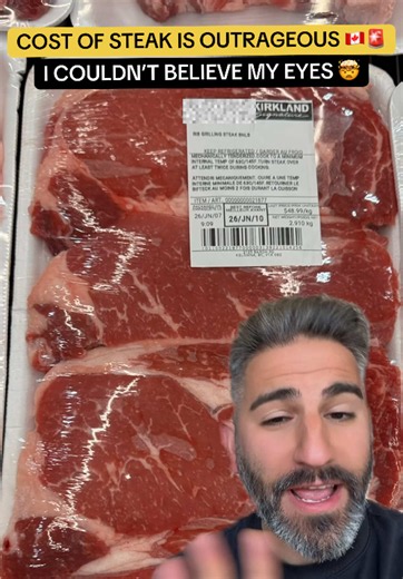Would you buy this 4 pack of steaks for $142? Steak prices are absolutely diabolical.