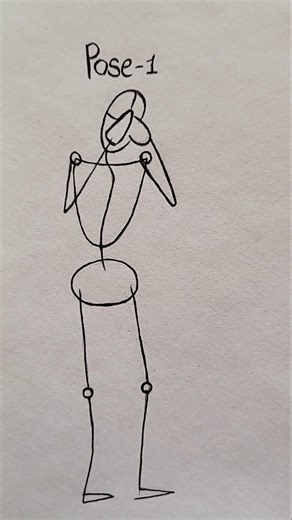 How to draw poses #art #sketching #shorts #skyketch