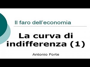 Lezione: la curva di indifferenza (parte 1)