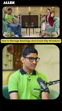 Backlog management strategy for JEE aspirants by AIR 3 in JEE Adv. 2026 – Jatin Chahar #jee2026