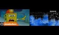 Mix of 2 videos from youtube : SpongeBob SquarePants Snake Chase Scene Sparta Remix Extended