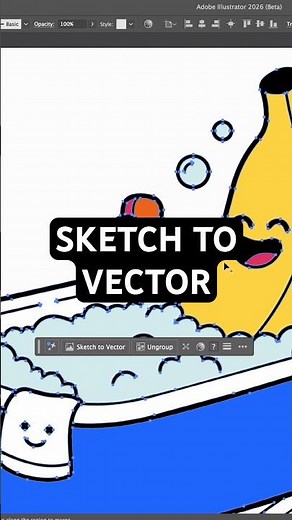 You can now turn any sketch into a vectors in adobe illustrator