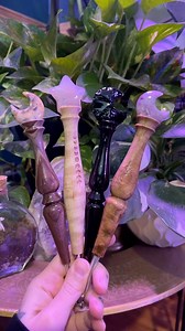 21K views · 695 reactions | Have you missed this series?… I sure have Crochet Hooks - 2/25 4 pm est #crochet #crochethook #resin #resincrochethook #woodhook #woodworking #woodcrochethook #spooky #halloween #maker #artist #ghost #bats #itsfreakinbats #ouija #planchette #witch #broom #carvedwood #moon #crescentmoon #behindthescenes #wickedlyhandmade #smallbusiness #moonohases #rainbow #elderwand #harrypotter | Wickedly Handmade | Facebook