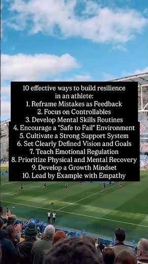 10 Ways to Build Resilience in Athletes
