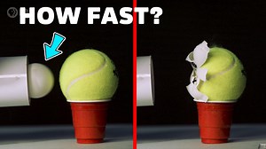 129K views · 4K reactions | What happens when you shoot a ballistic ping pong ball going 450kph at a tennis ball? Well, you need a super high speed camera to find out... Full Video ►► bit.ly/pgpingpong | Physics Girl | Facebook