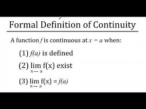 Definition of Continuity