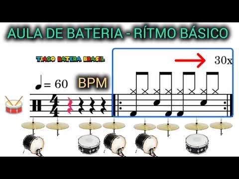 🔴como tocar bateria🥁curso básico INICIANTES (aula 14) #tiagobaterabrasil #playdrums