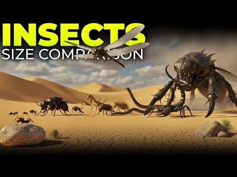 INSECTS Size Comparison 3D 🐜 | Bugs Size Comparison 3D | From Smallest to Giant